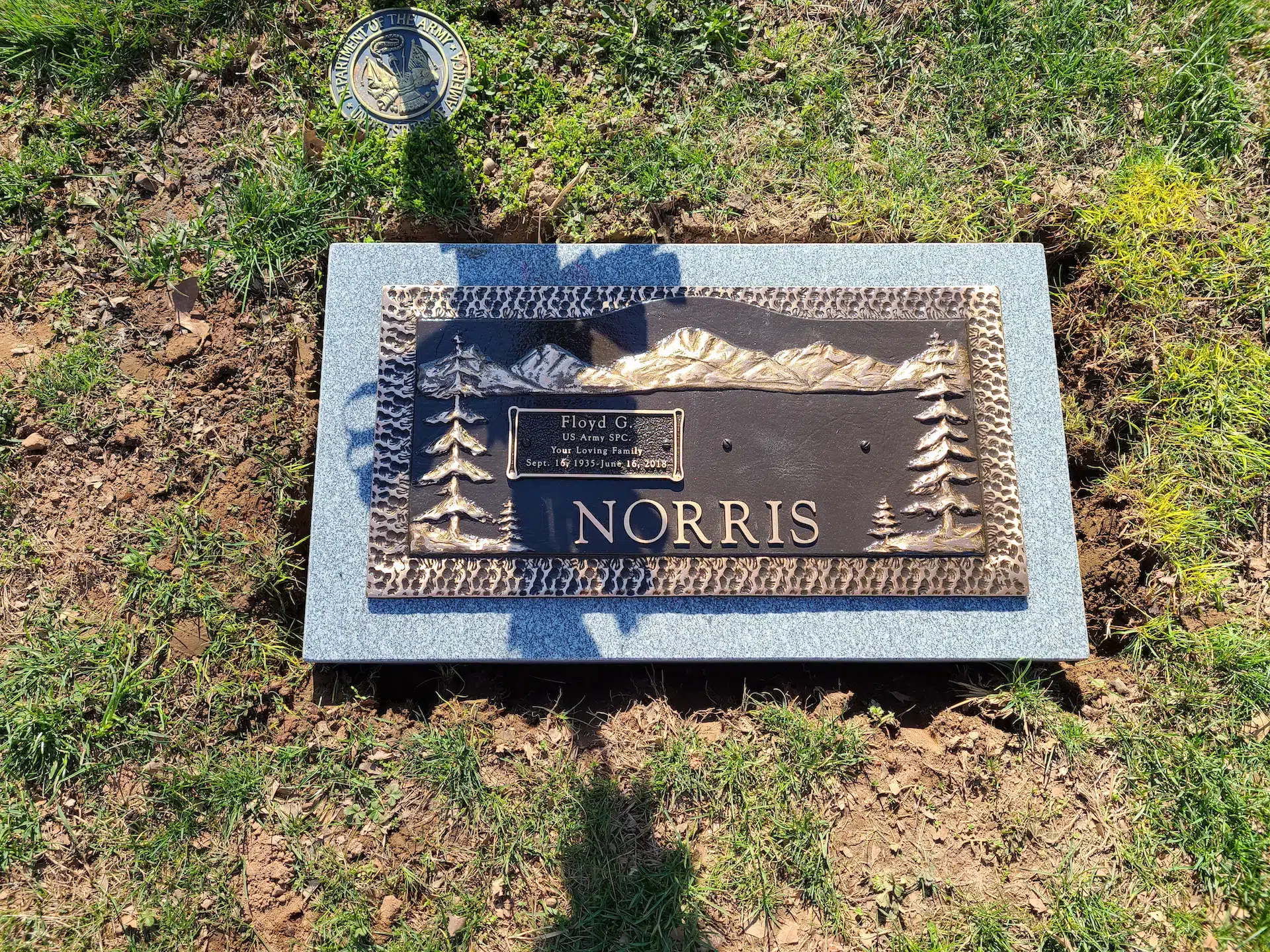 Bronze Burial Plaque hand-carved by Burial Plaque Shop in NJ — image 5
